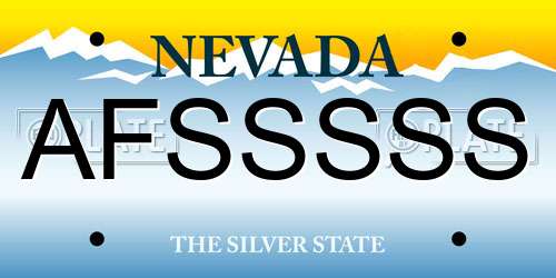 AFSSSSS Nevada License Plate