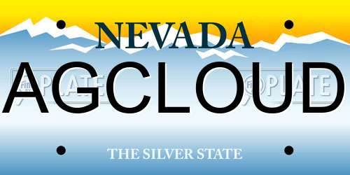AGCLOUD Nevada License Plate