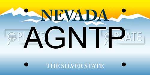 AGNTP Nevada License Plate