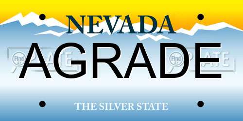 AGRADE Nevada License Plate
