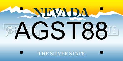 AGST88 Nevada License Plate