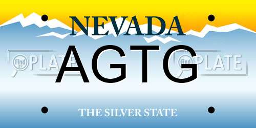 AGTG Nevada License Plate