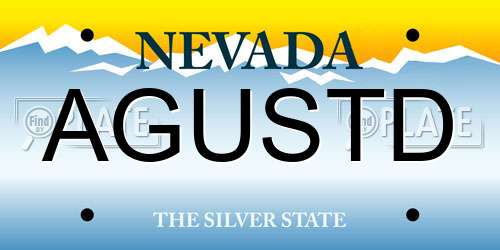 AGUSTD Nevada License Plate