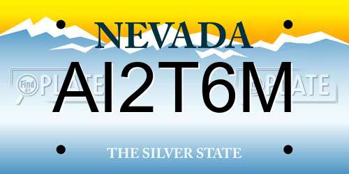 AI2T6M Nevada License Plate