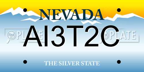 AI3T2C Nevada License Plate