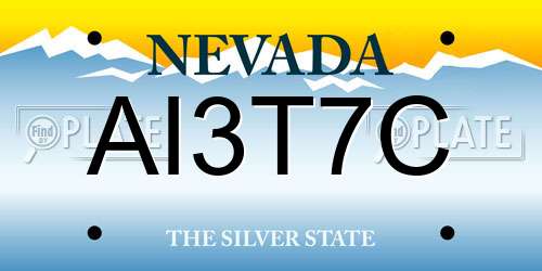 AI3T7C Nevada License Plate