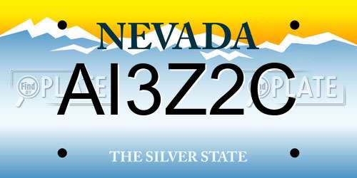 AI3Z2C Nevada License Plate