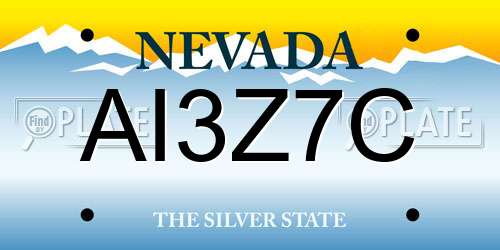 AI3Z7C Nevada License Plate