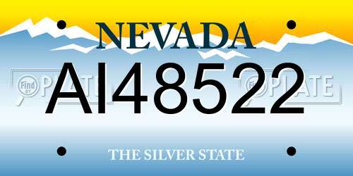 AI48522 Nevada License Plate