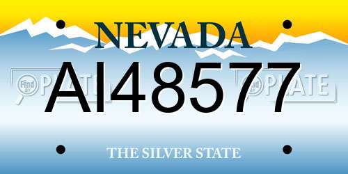 AI48577 Nevada License Plate