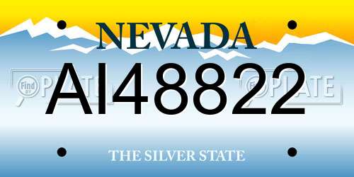 AI48822 Nevada License Plate