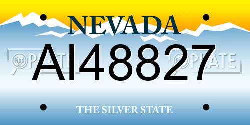 AI48827 Nevada License Plate