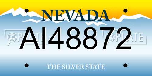 AI48872 Nevada License Plate