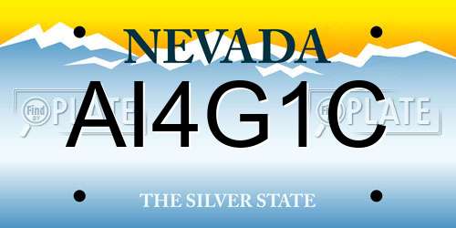 AI4G1C Nevada License Plate