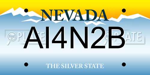 AI4N2B Nevada License Plate