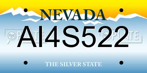 AI4S522 Nevada License Plate