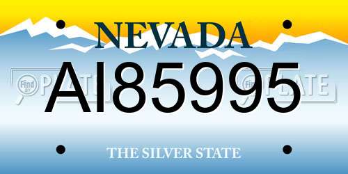 AI85995 Nevada License Plate