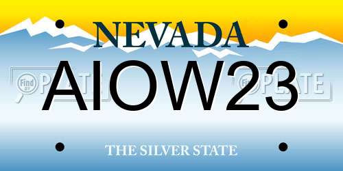 AIOW23 Nevada License Plate