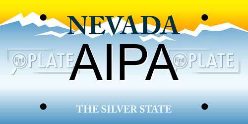 AIPA Nevada License Plate