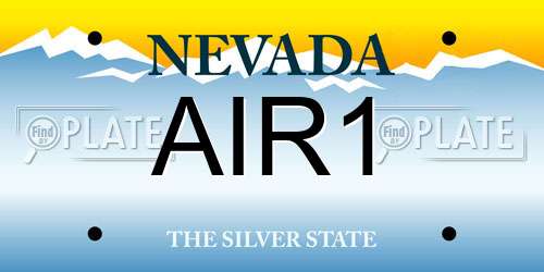 AIR1 Nevada License Plate