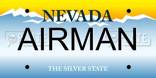 AIRMAN Nevada License Plate