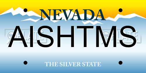 AISHTMS Nevada License Plate