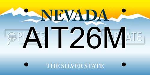 AIT26M Nevada License Plate