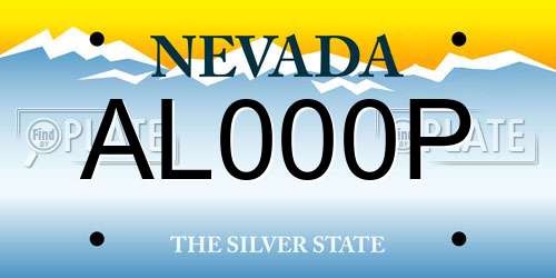 AL000P Nevada License Plate