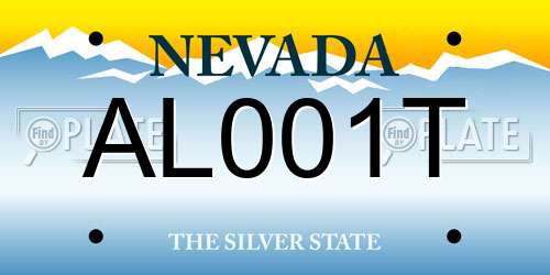 AL001T Nevada License Plate