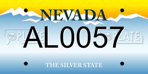 AL0057 Nevada License Plate