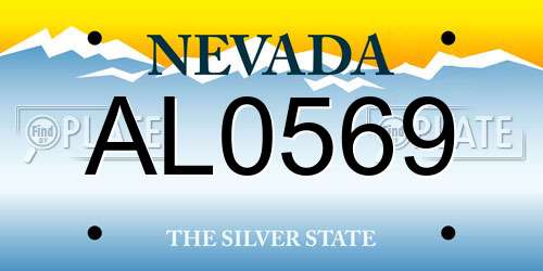 AL0569 Nevada License Plate