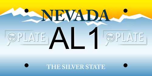AL1 Nevada License Plate