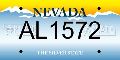 AL1572 Nevada License Plate