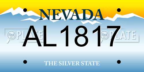 AL1817 Nevada License Plate