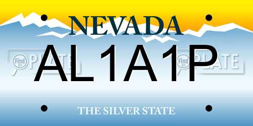 AL1A1P Nevada License Plate