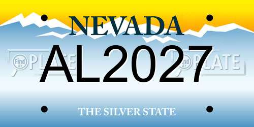 AL2027 Nevada License Plate