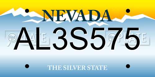 AL3S575 Nevada License Plate
