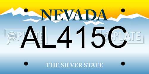 AL415C Nevada License Plate