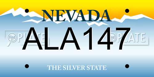 ALA147 Nevada License Plate