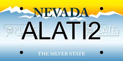 ALATI2 Nevada License Plate