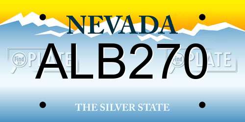 ALB270 Nevada License Plate