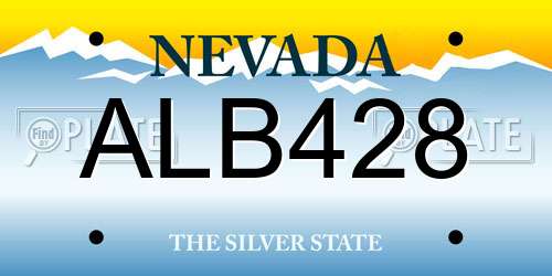 ALB428 Nevada License Plate