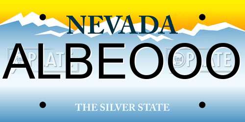 ALBEOOO Nevada License Plate