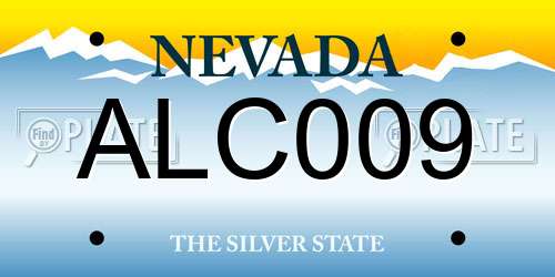 ALC009 Nevada License Plate