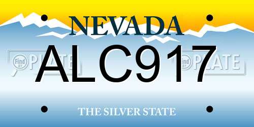 ALC917 Nevada License Plate