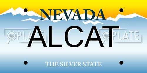 ALCAT Nevada License Plate