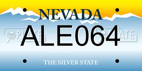 ALE064 Nevada License Plate