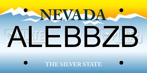 ALEBBZB Nevada License Plate