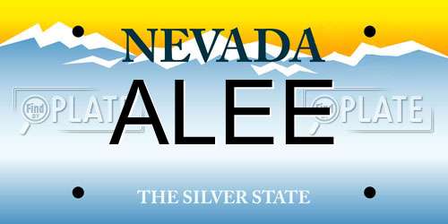 ALEE Nevada License Plate