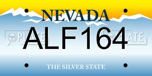 ALF164 Nevada License Plate